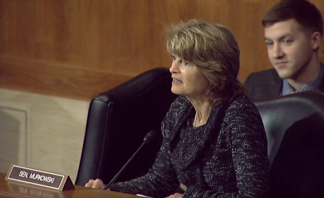 Senator Murkowski Speaks During a HELP Hearing